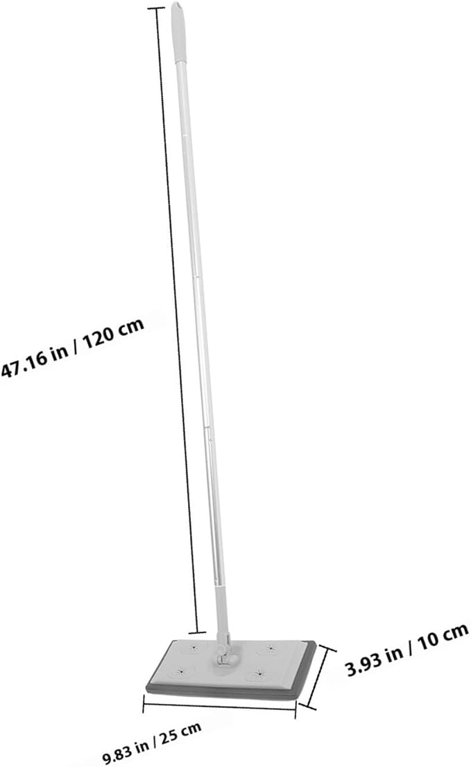 GALPADA Electrostatic Dust Mop Section Telescopic Aluminum Pole Heavy-Duty Flat Microfiber Cleaning Mop for Tile Floors Removable Head for Easy Replacement Versatile Extendable Handle for