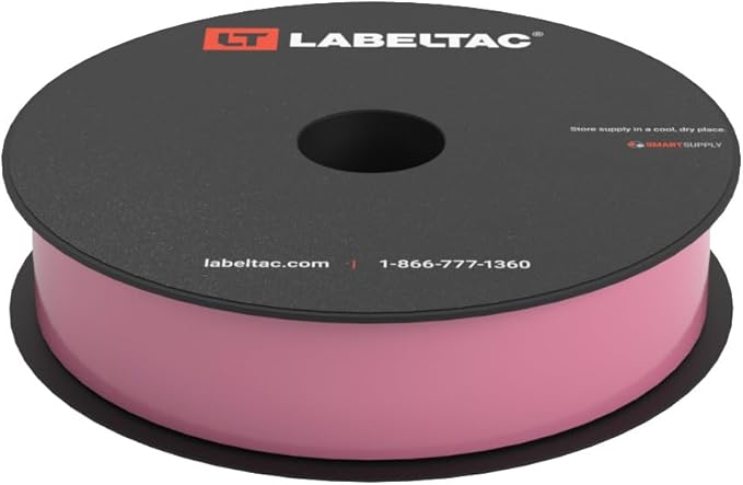 LabelTac 4 and Pro Indoor/Outdoor Rack Label Supply 1" x 150' Pink