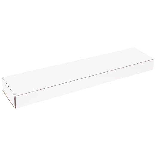 Box USA BM2662 Corrugated Mailers, 26" x 6" x 2" White (Pack of 50)