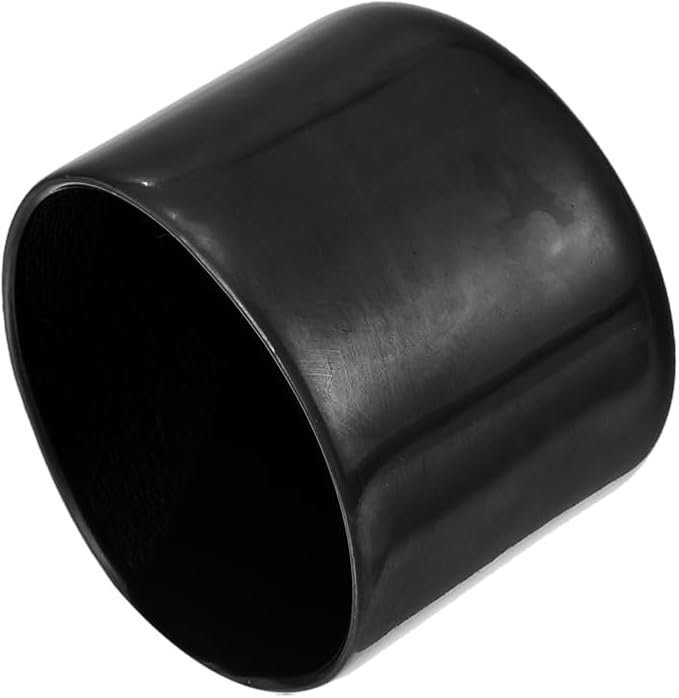 uxcell 4pcs Rubber End Caps 1 7/16"(37mm) ID Vinyl Round End Cap Cover Screw Thread Protectors Black, 30mm Height