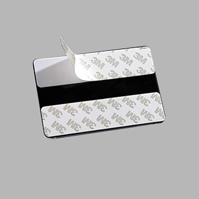 5 Pack Acrylic Label Holder Price Tag Displays Sign Holder with 3M Tape Adhesive Wall Mount Sign Stand (Black 90*60mm/3.54*2.36 inches)