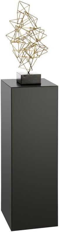 shopPOPdisplays Black Economy Display Pedestal - Expanded PVC - Lightweight, Portable & Durable for Events, Trade Shows - 50 lb. Capacity (18" W x 18" L x 42" H)
