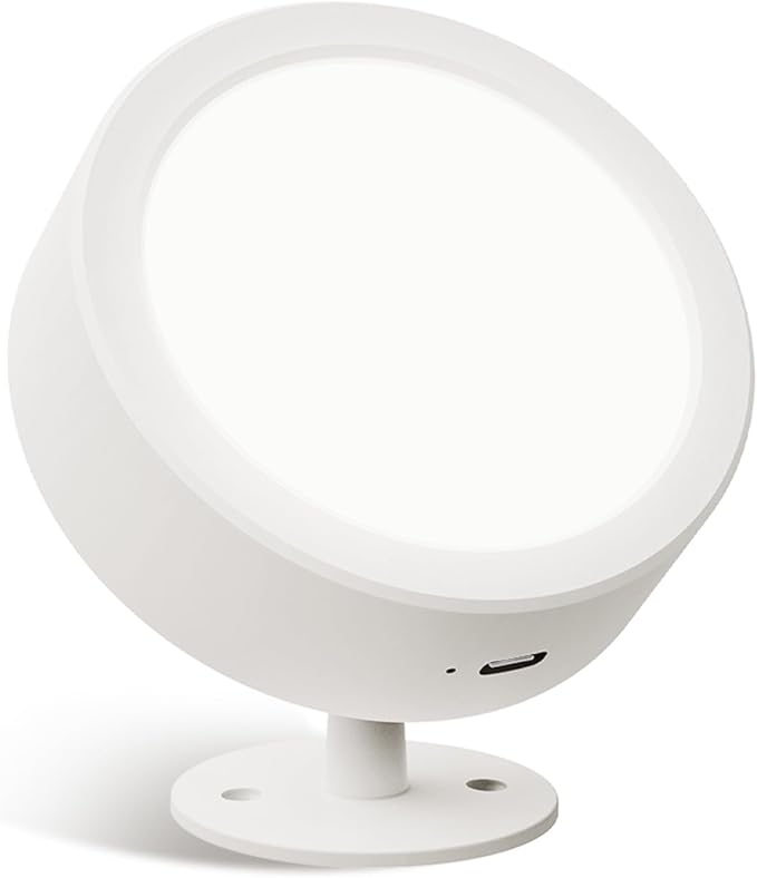 EZVALO LED Wall Mounted Lights, 5500mAh Rechargeable Wall Sconces Lamp, 3 Color Temps & Remote and Touch Control, 360°Rotation Dimmable Cordless Wall Light for Bedroom (3 Pack White)