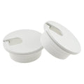 HAHIYO 2Pcs 1.38Inch/35mm White ABS Plastic U-Shaped Desk Grommet Wire Grommet Cable Management Cord Hole Cover Desk Wire Hole Insert Wire Organizer for Computer Office Home School Equipment Systems