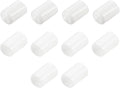 uxcell 10pcs Rubber End Caps 12mm ID Vinyl Round End Cap Cover Screw Thread Protectors White