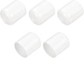 uxcell 5pcs Rubber End Caps 22mm(7/8") ID Vinyl PVC Round Tube Bolt Cap Cover Screw Thread Protectors White