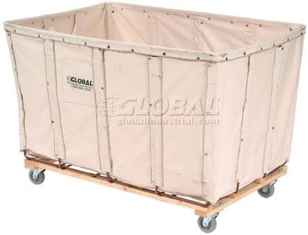 Global Industrial Canvas Basket Bulk Truck, 16 Bushel, 40" L x 28-1/4"W x 30-1/2"H