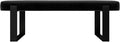 VANT Upholstered Bed Bench - Velvet Black - Matte Black - Contemporary Modern, Bedroom Bench Seat, Hallway, or Entryway