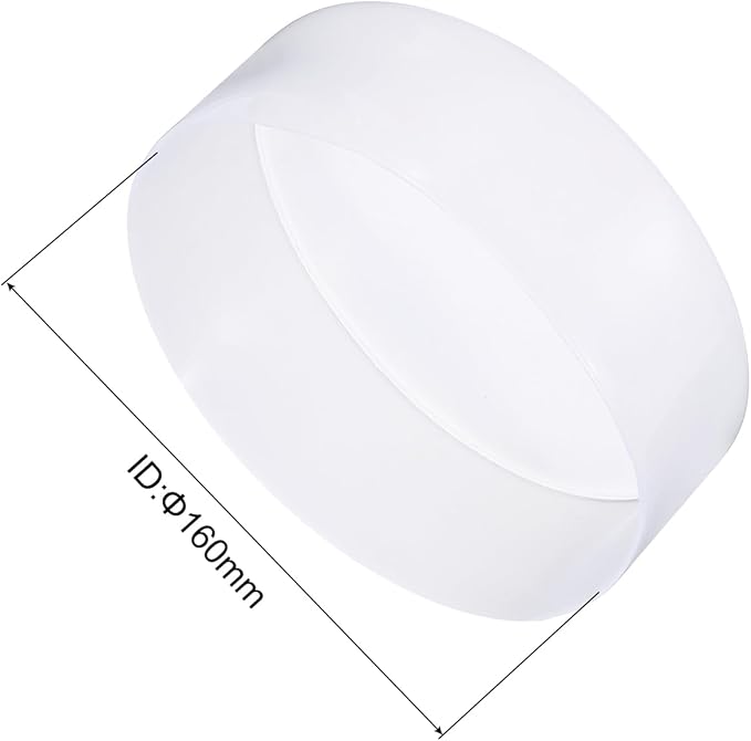 uxcell 4pcs Rubber End Caps 160mm ID Vinyl Round End Cap Cover Screw Thread Protectors Clear, 50mm Height
