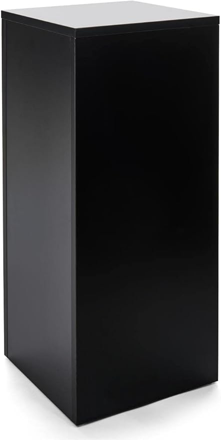 Displays2go 30" Tall Floor Standing Pedestal Stand with 12.5” Square Top, Black (WDCUBEBLK2)