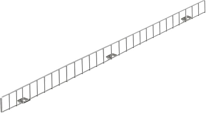 10 Pcs 36" * 3" Silver Retail Gondola Shelf Front Wire Fence Guard Rail - Display Enhancer for Retail Stores, Sturdy Shelf Guardrail