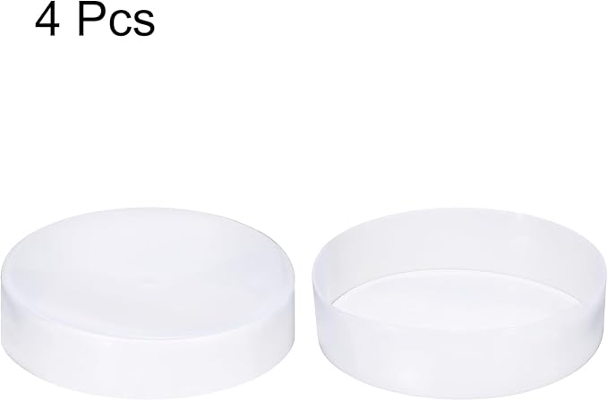 uxcell 4pcs Rubber End Caps 200mm ID Vinyl Round End Cap Cover Screw Thread Protectors Clear, 50mm Height