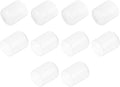 uxcell 10pcs Rubber End Caps Protective Caps 21mm ID Vinyl Round End Cap Cover Screw Thread Protectors Clear