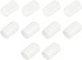 uxcell 10pcs Rubber End Caps 13mm ID Vinyl Round End Cap Cover Screw Thread Protectors White
