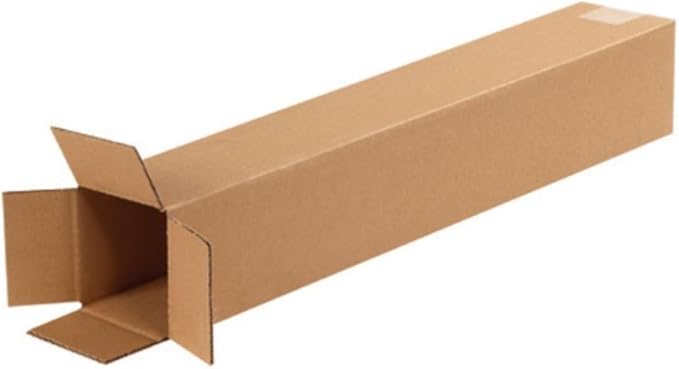 Secure Seal - 4x4x24 Pack of 50 Corrugated Cardboard Packing Shipping Mailing Moving Carton Boxes