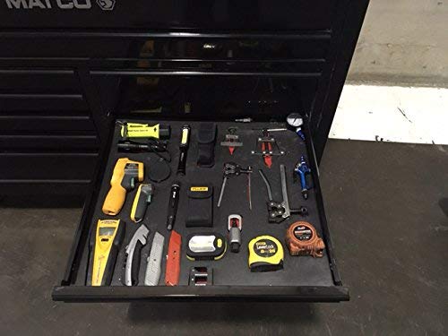 5S Lean Tool Box Foam Organizers 1/2 INCH Thick (1 Piece) (10.75"x18.125", Blue)