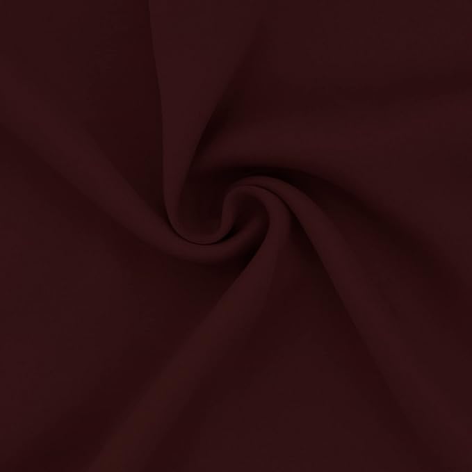 Easy-Going Rod Pocket Blackout Curtains for Bedroom, Room Darkening Window Curtains for Living Room, Thermal Insulated Noise Reduction Solid Window Drapes, 2 Panels(52x63 in, Wine)