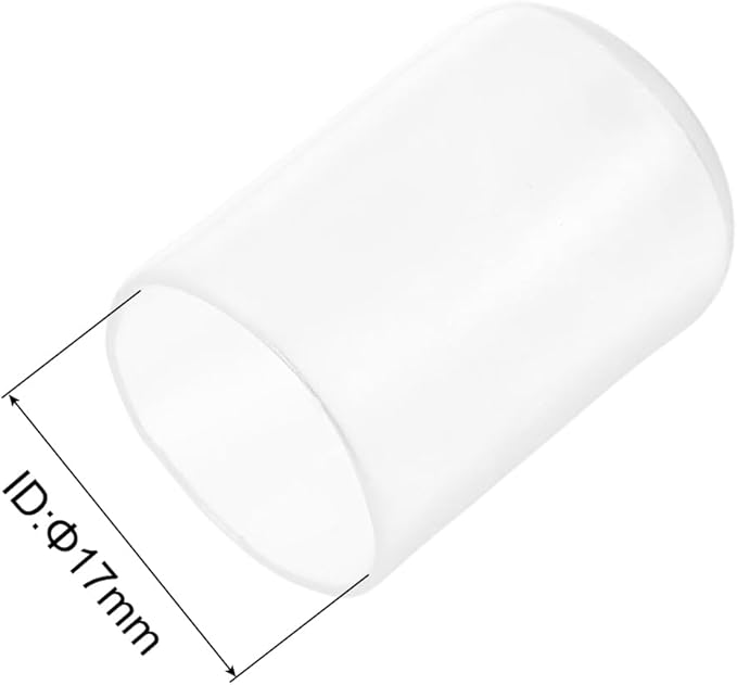 uxcell 10pcs Rubber End Caps Protective Caps 17mm ID Vinyl Round End Cap Cover Screw Thread Protectors Clear
