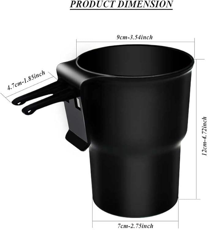 Car Cup Holder Organizer Drink Bottle Holder Stand Plastic Trash Container for Cellphone Keys Water Bottles Pen Food and So On