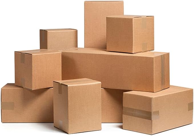 Secure Seal - 4x4x12 Pack of 100 Corrugated Cardboard Packing Shipping Mailing Moving Carton Boxes