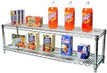 Shelving Inc. 12" d x 48" w Chrome Wire Shelving with 2 Tier Shelves, Weight Capacity 800lbs Per Shelf