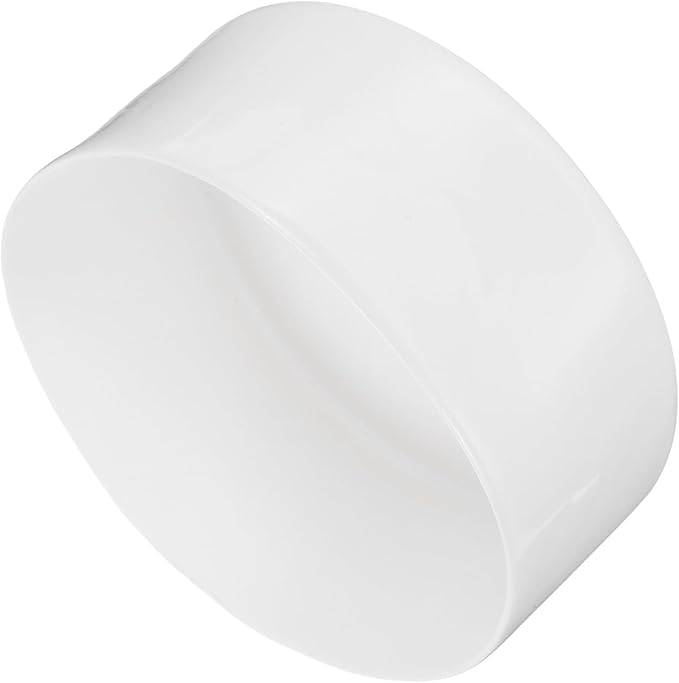 uxcell 4pcs Rubber End Caps 110mm ID Vinyl Round End Cap Cover Screw Thread Protectors White, 50mm Height