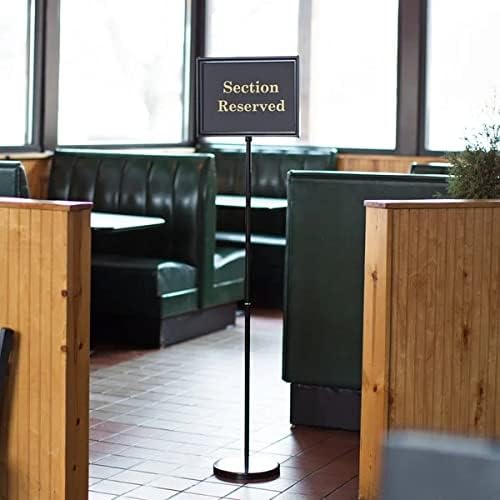 Sign Holder Stand for Restaurant Entrances, Adjustable Sign Stands for Display, Pedestal Sign Holder, Includes 8 Inserts | 28 Inches High | 11 x 14 Inch Frame - by Chef Master 90033