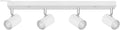 BoostArea LED Track Lighting Ceiling Fixtures, White 4-Light Plug in Track Lights for Kitchen, 4 Way Ceiling Spotlight, 15 FT Cord,Flexibly Rotatable Wall Mount Light Head for Bedroom Hallway