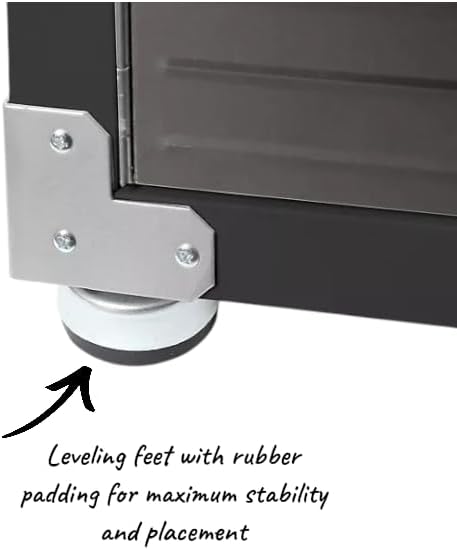 Heavy Duty Storage Solid Stainless Steel Cabinet with Lockable, Adjustable Shelf, Metal Garage Organizer (Graphite, 30" W x 18" D x 72" H)