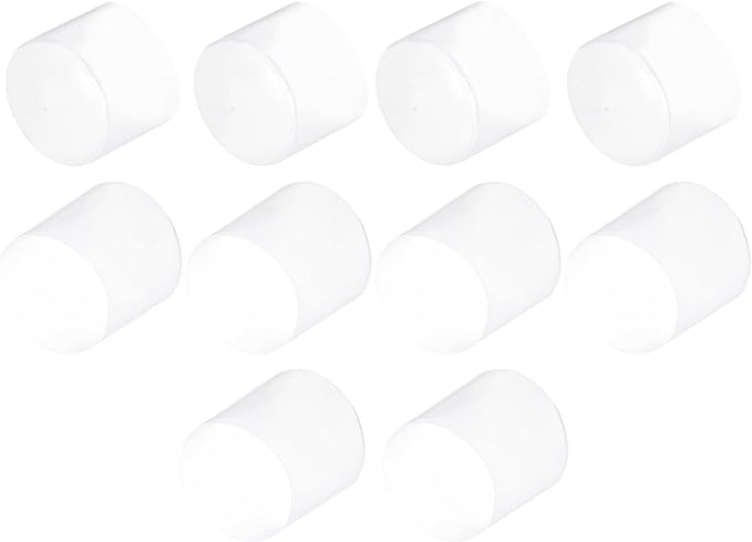 uxcell 10pcs Rubber End Caps 45mm(1.8") ID Vinyl Round End Cap Cover Screw Thread Protectors Clear