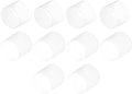 uxcell 10pcs Rubber End Caps 45mm(1.8") ID Vinyl Round End Cap Cover Screw Thread Protectors Clear
