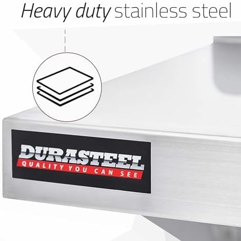 DuraSteel Stainless Steel Shelf - 72 Inch Wide x 12 Deep Commercial NSF Mounted Metal Wall Shelf Pantry Organizer Garage Storage Shelves - Rack Shelving Restaurant Kitchen Units Laundry Utility Room