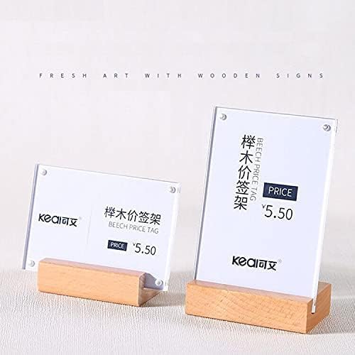 2 Pack Acrylic Label Holder Price Tag Displays Sign Holder Data Card Holder Table Top Sign Stand(150*100mm/5.91x3.94 inches)