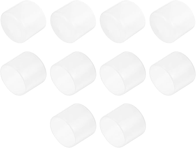 uxcell 10pcs Rubber End Caps 36mm ID Vinyl Round End Cap Cover Screw Thread Protector Clear