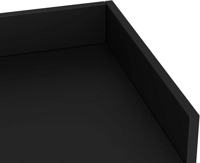 24”W * 18”D * 38”H - Cash Register Stand， Black Cash Wrap Checkout Desk，Counter Stand with Glass Display Cabinet for Retail