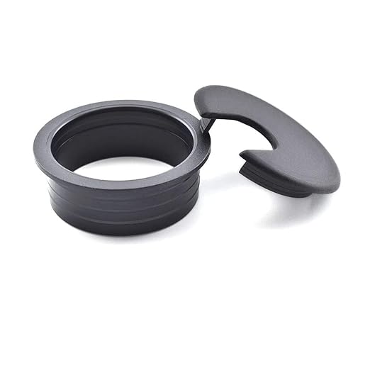 TuTuYa 8PCS Desk Grommet, Desk Grommet 1-1/2 Inch (38mm) Desk Cable Grommet Desk Cable Hole Covers with Hole Saw, Ideal Solution for Office and Home Table Cable (Black,1-1/2 Inch)