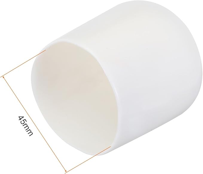 uxcell 10pcs Rubber End Caps 45mm ID Vinyl Round Tube Bolt Cap Cover Screw Thread Protectors White
