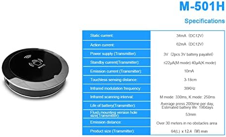 WiFi Access Control 400lb Holding Force Electic Magnetic Door Lock System Kit with Remote and Smartphone app Control, paired with Wireless Metal Touchless Round Switch (Metal Touchless Round Switch)