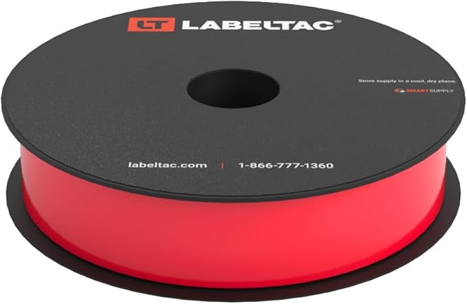 LabelTac 4 and Pro Model Indoor/Outdoor Rack Label Supply 1" x 150' Red
