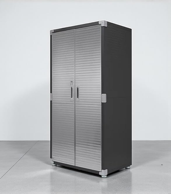 Heavy Duty Storage Solid Stainless Steel Cabinet with Lockable, Adjustable Shelf, Metal Garage Organizer (Graphite, 36" W x 24" D x 72" H)