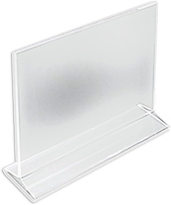 Azar 142712 11-Inch Width by 8.5-Inch Height Horizontal Top Load Acrylic Sign Holder, 10-Pack