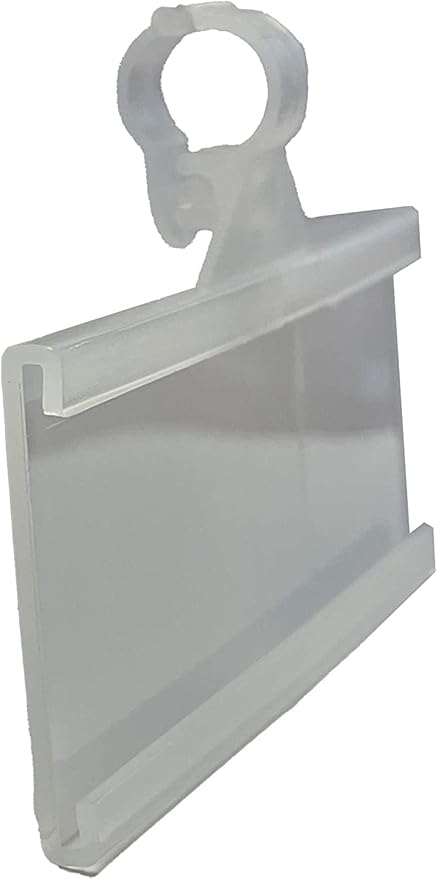 Hanging C-Channel Ticket Holder for Wire Store Fixtures | 3" W X 1.25" H | 50 Count
