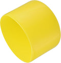 uxcell 4pcs Rubber End Caps 75mm ID Vinyl Round Tube Bolt Cap Cover Screw Thread Protectors Yellow, 50mm Height