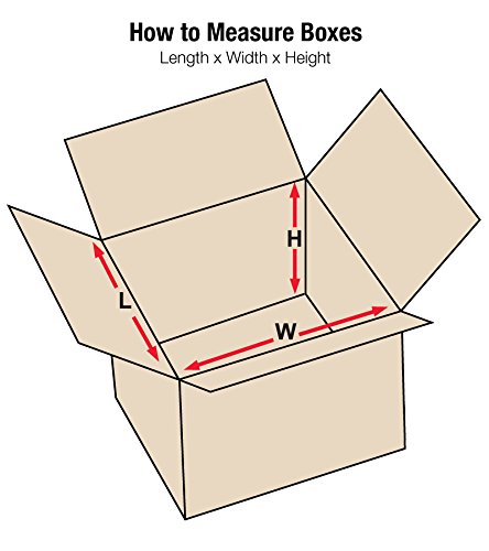 Aviditi HD1616 Heavy-Duty Single Wall Corrugated Cardboard Box, 16" L x 16" W x 16" H, Kraft, for Shipping, Packing and Moving (Pack of 25)