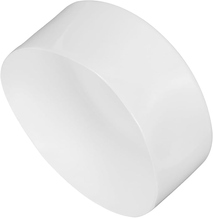 uxcell 4pcs Rubber End Caps 5 1/8"(130mm) ID Vinyl Round End Cap Cover Screw Thread Protectors White, 50mm Height