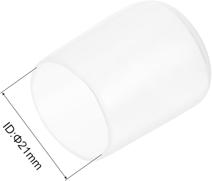 uxcell 10pcs Rubber End Caps Protective Caps 21mm ID Vinyl Round End Cap Cover Screw Thread Protectors Clear