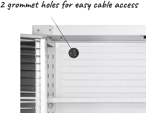 Heavy Duty Storage Solid Stainless Steel Cabinet with Lockable, Adjustable Shelf, Metal Garage Organizer (White, 36" W x 18" D x 72" H)