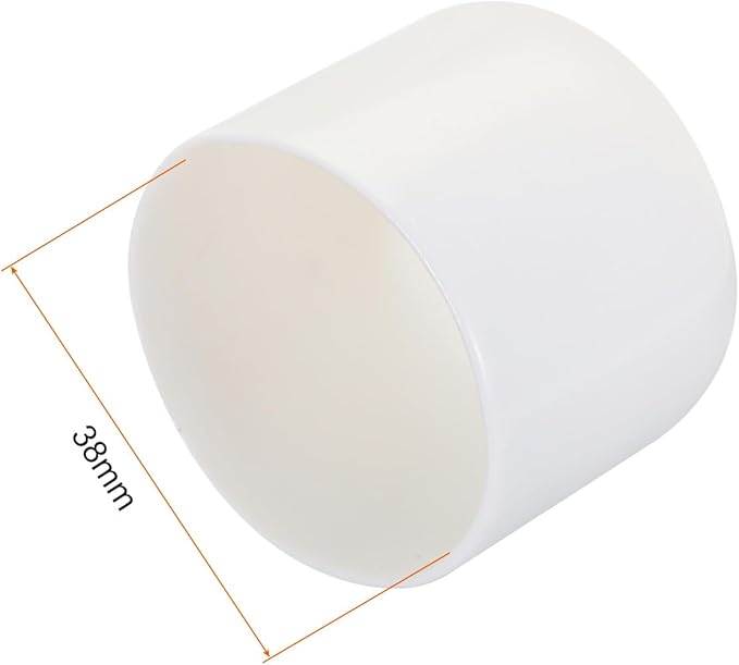 uxcell 10pcs Rubber End Caps 38mm ID Vinyl Round Tube Bolt Cap Cover Screw Thread Protectors White