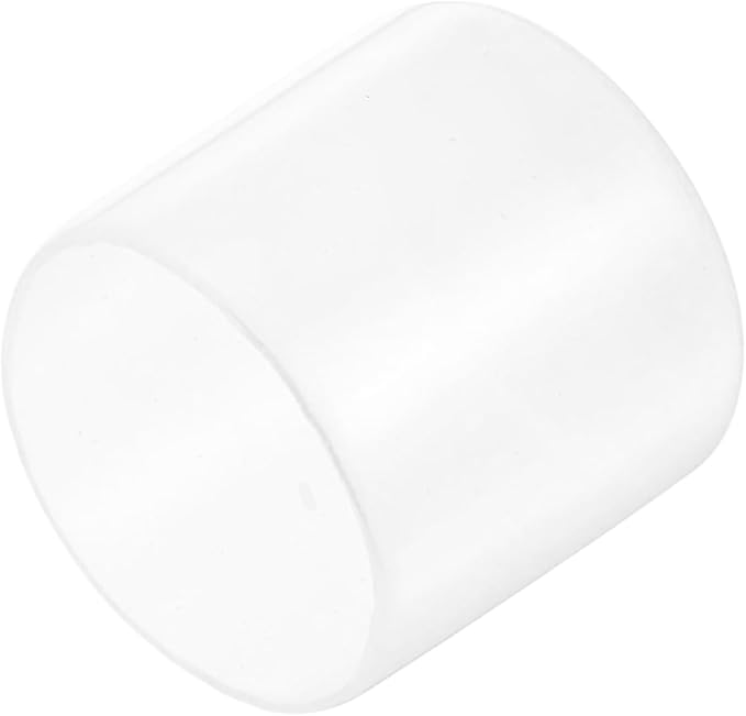 uxcell 4pcs Rubber End Caps 32mm ID Vinyl Round End Cap Cover Screw Thread Protectors Clear, 30mm Height