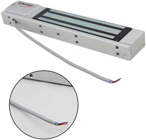 Visionis FPC-5224 300lbs Indoor Electromagnetic Lock with 300 lbs U Bracket for Glass Door for Access Control